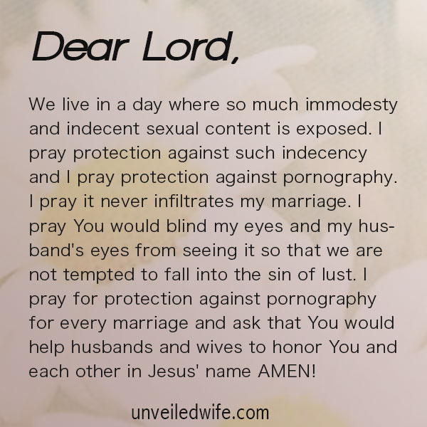 Prayer: Protection Against Pornography