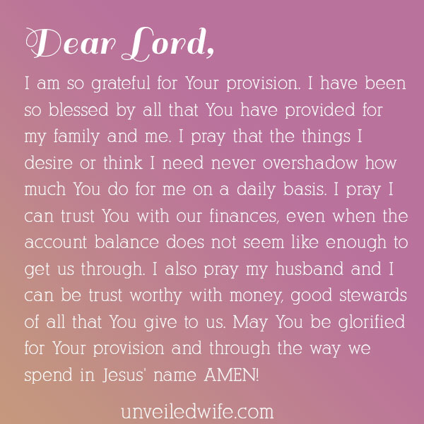 Prayer: Trusting God With Finances