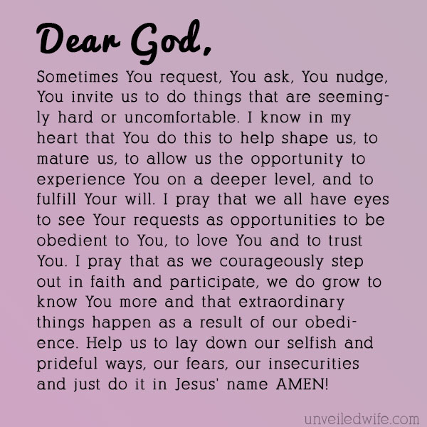 Prayer: When God Asks Of Us