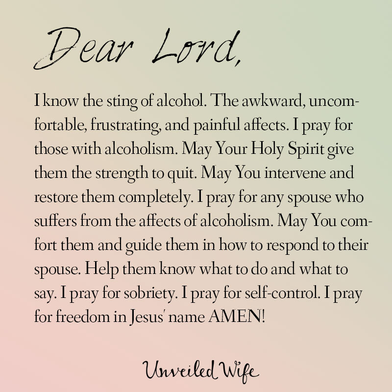 Prayer: The Sting Of Alcohol