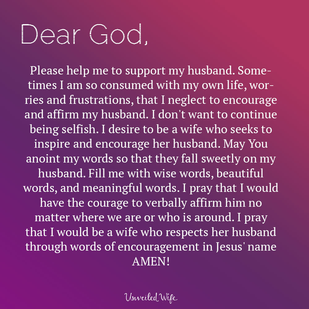 Prayer: Supporting My Spouse