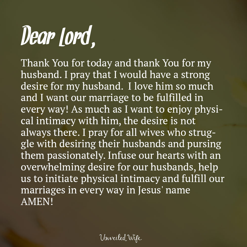 Prayer Of The Day - Desire For My Husband