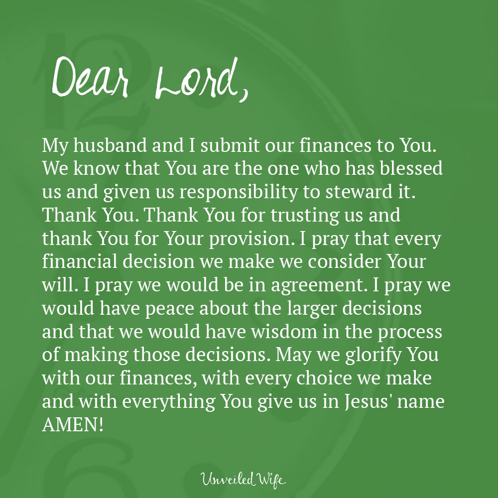 Prayer: Financial Decisions