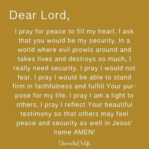 Prayer: Peace & Security
