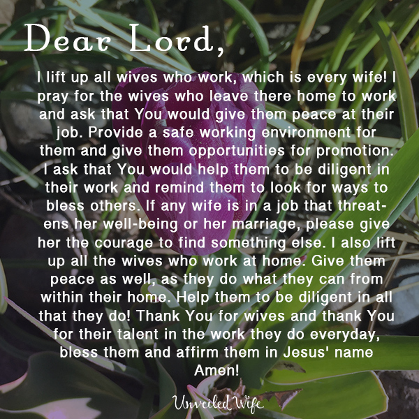 Prayer Of The Day - The Working Wife