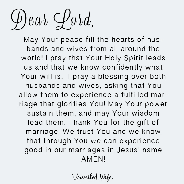 Prayer: A Blessing For Husbands & Wives