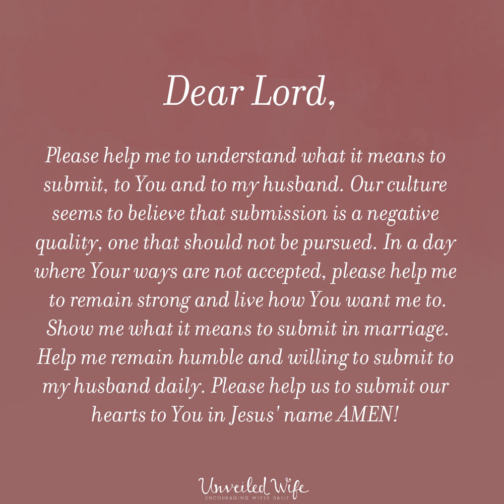Prayer: Submitting To My Husband