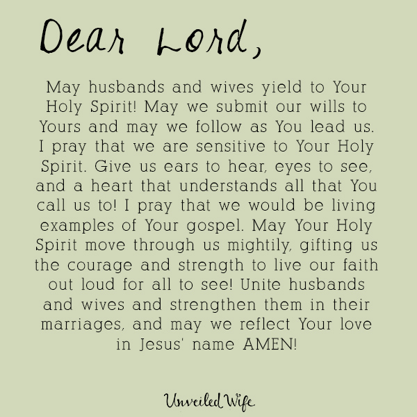 Prayer: Yielding To The Holy Spirit In Marriage