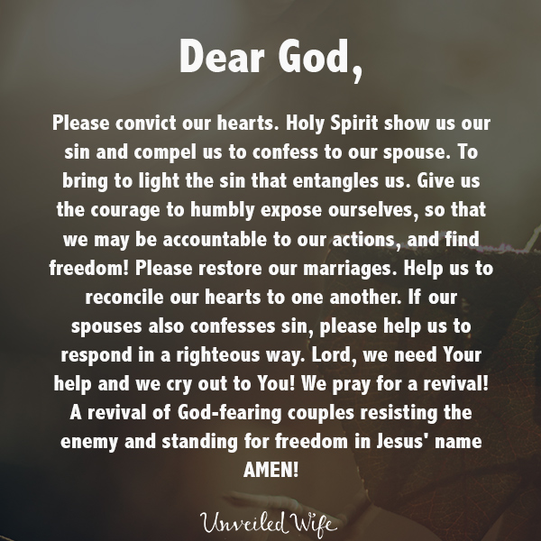Prayer: Confessing Sin To Your Spouse