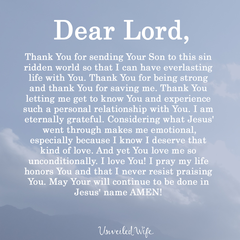 Prayer: Thank You Lord