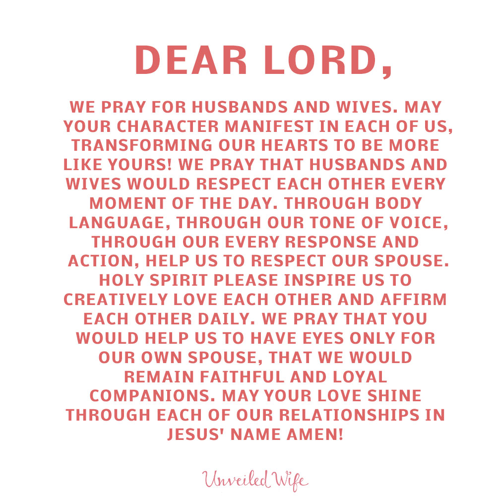 Prayer: Respect Between Husbands and Wives