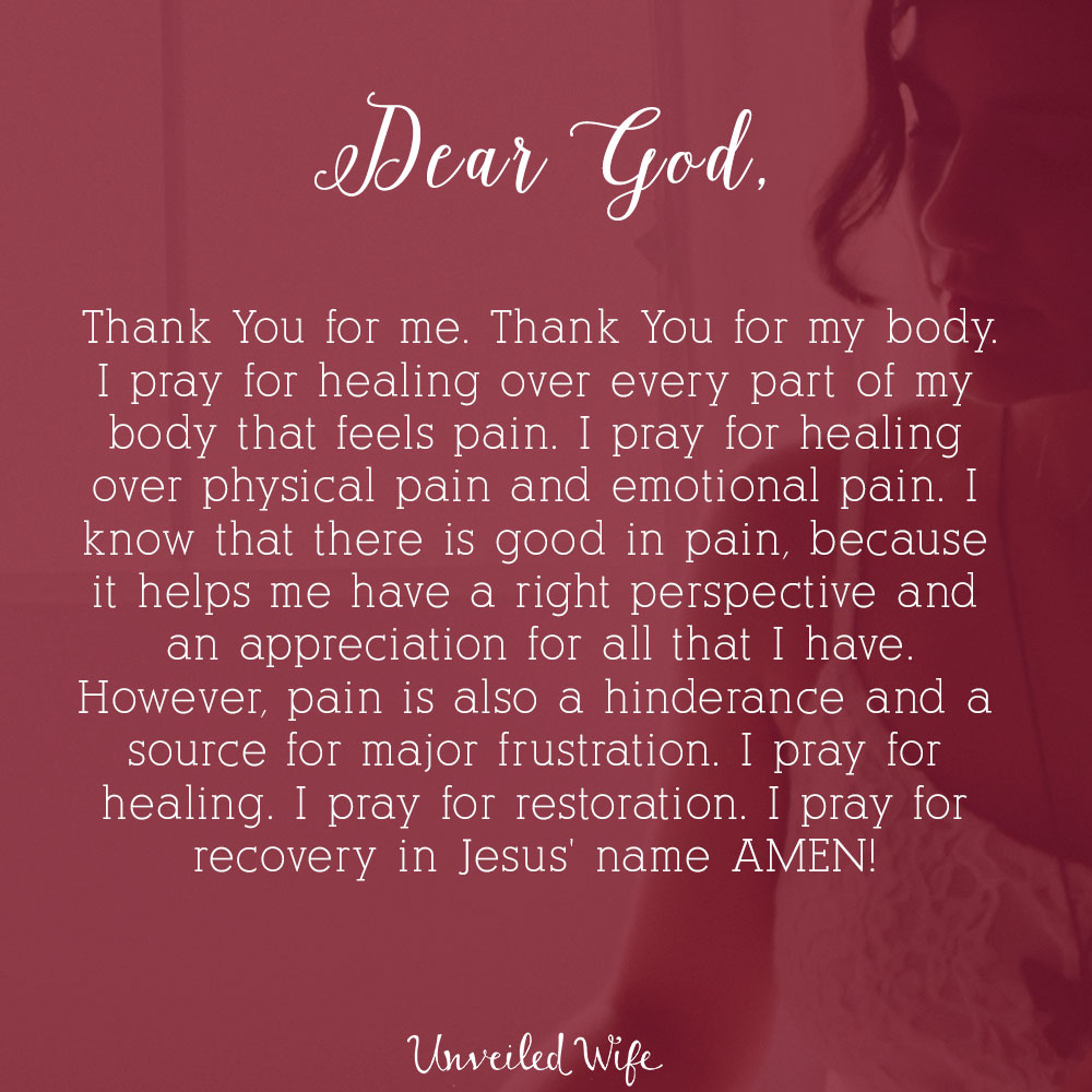 Prayer: Healing For The Pain