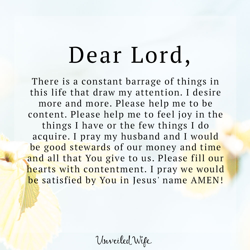Prayer: Contentment In My Heart