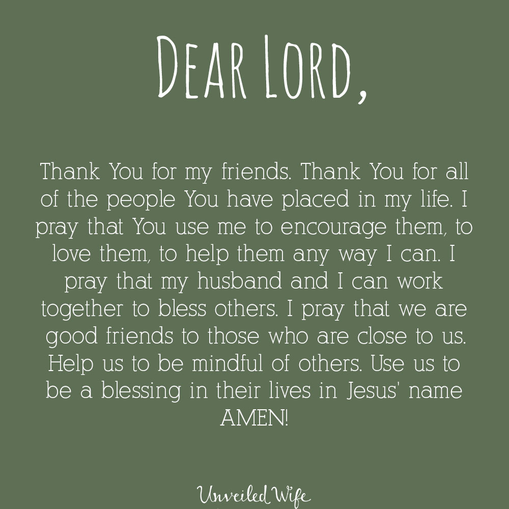 Prayer: Being A Good Friend