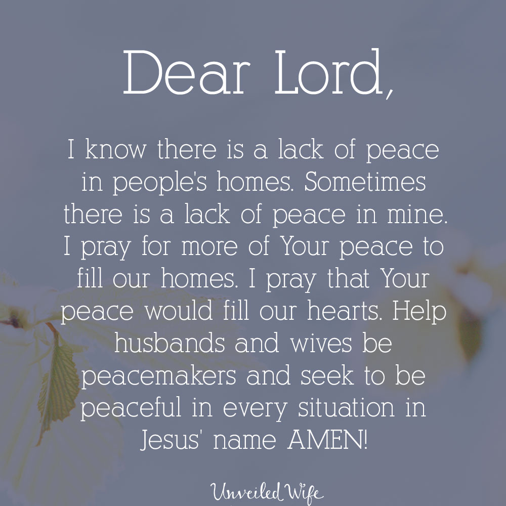 Prayer: Peace In The Home