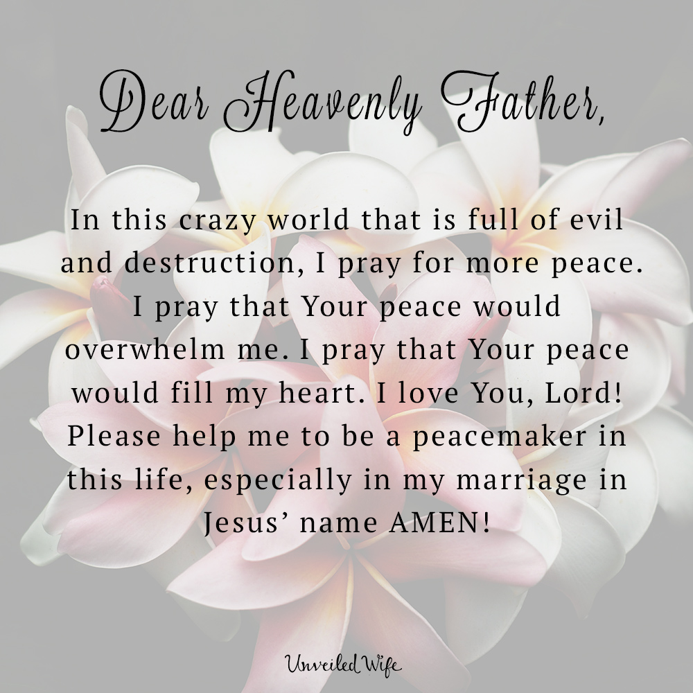 Prayer: More peace