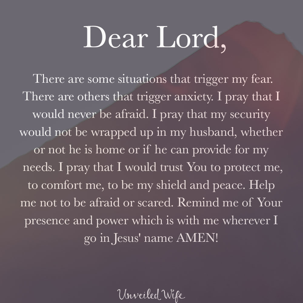 Prayer: Help Me Not To Be Afraid