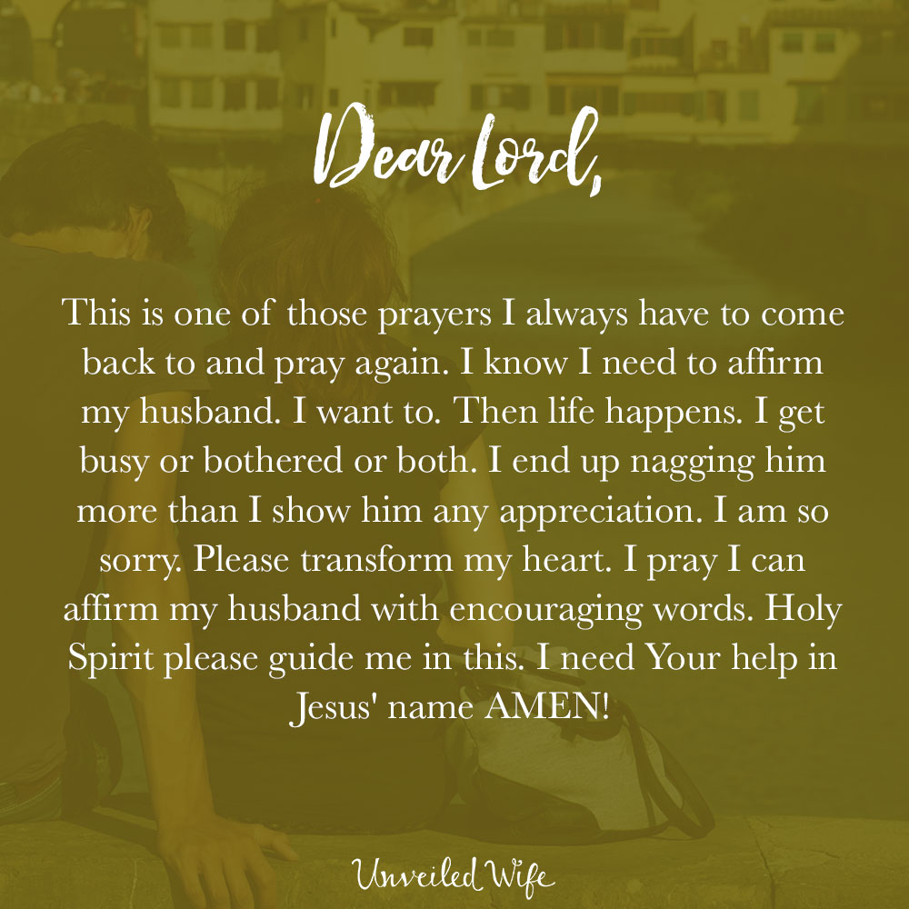 Prayer: Affirming My Husband