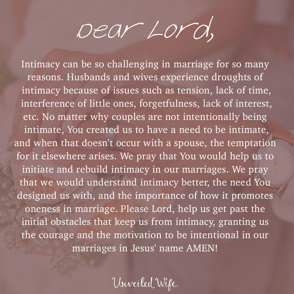 Prayer: Rebuilding Intimacy In Marriage