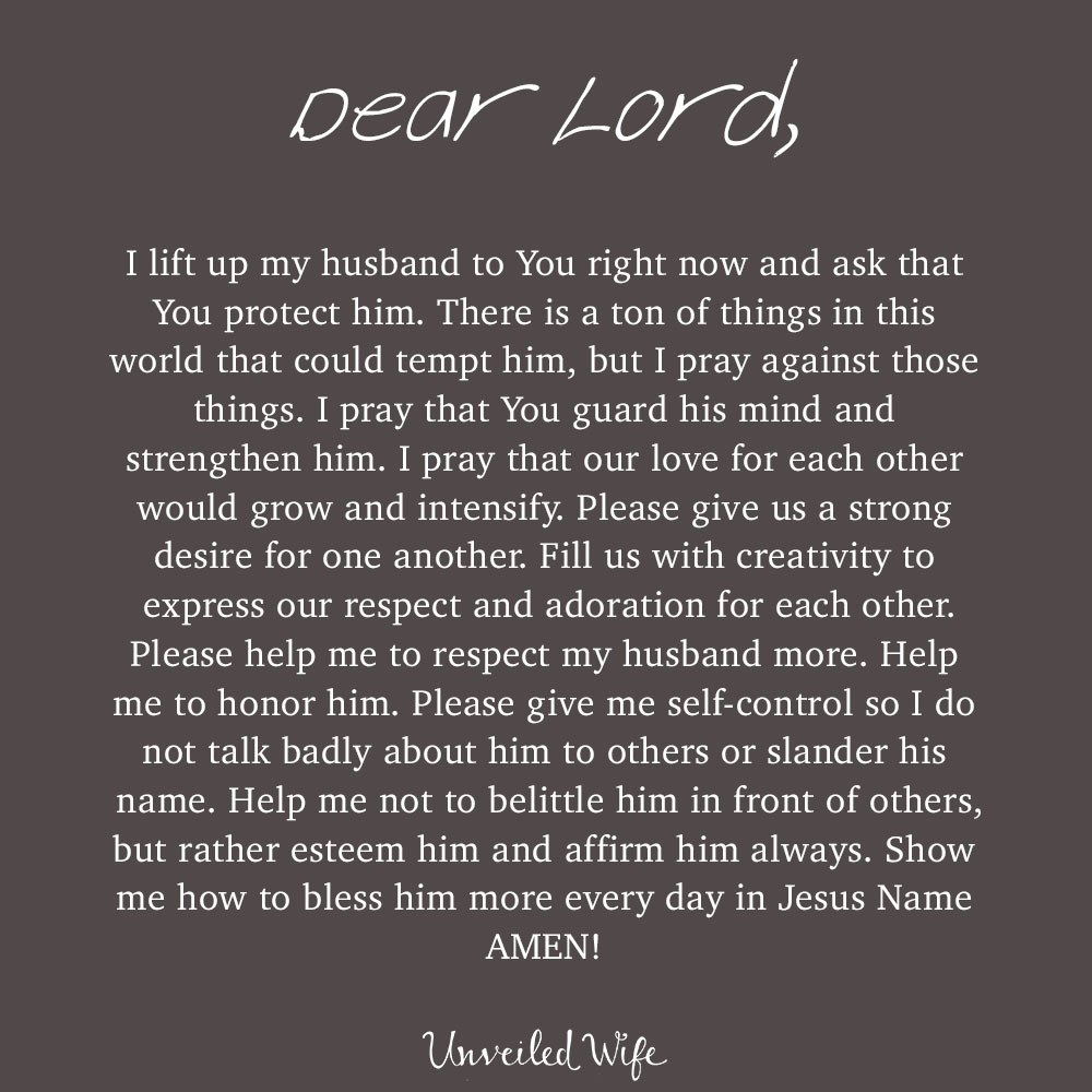 Prayer: Respecting My Husband