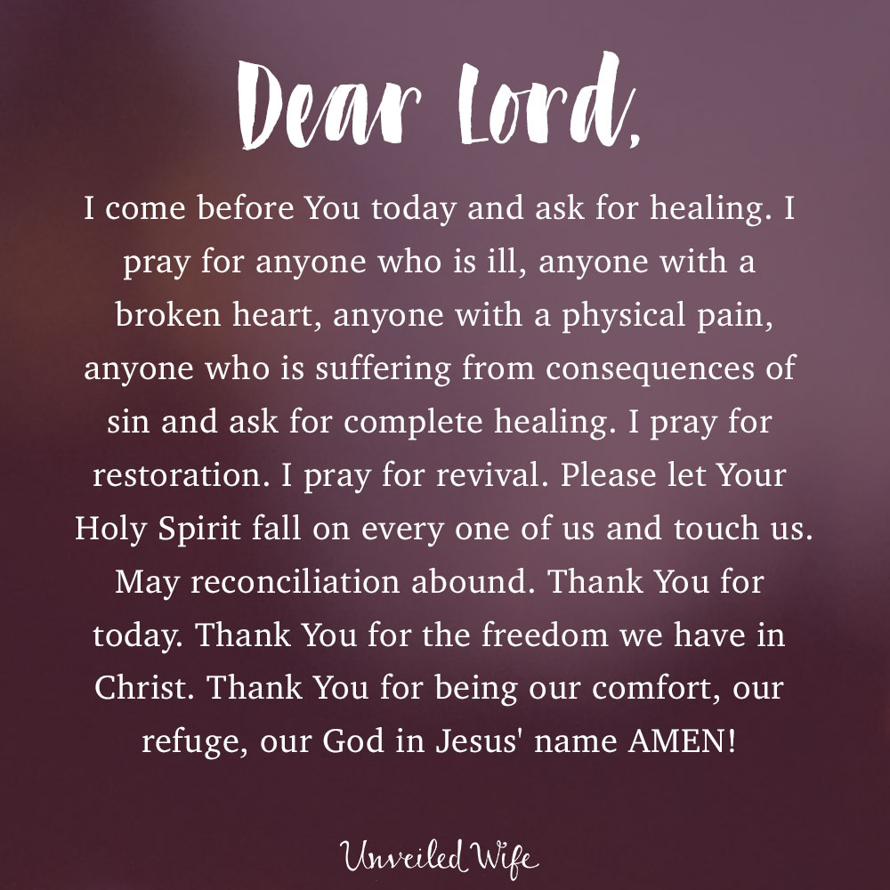 Prayer: Heal Us Lord