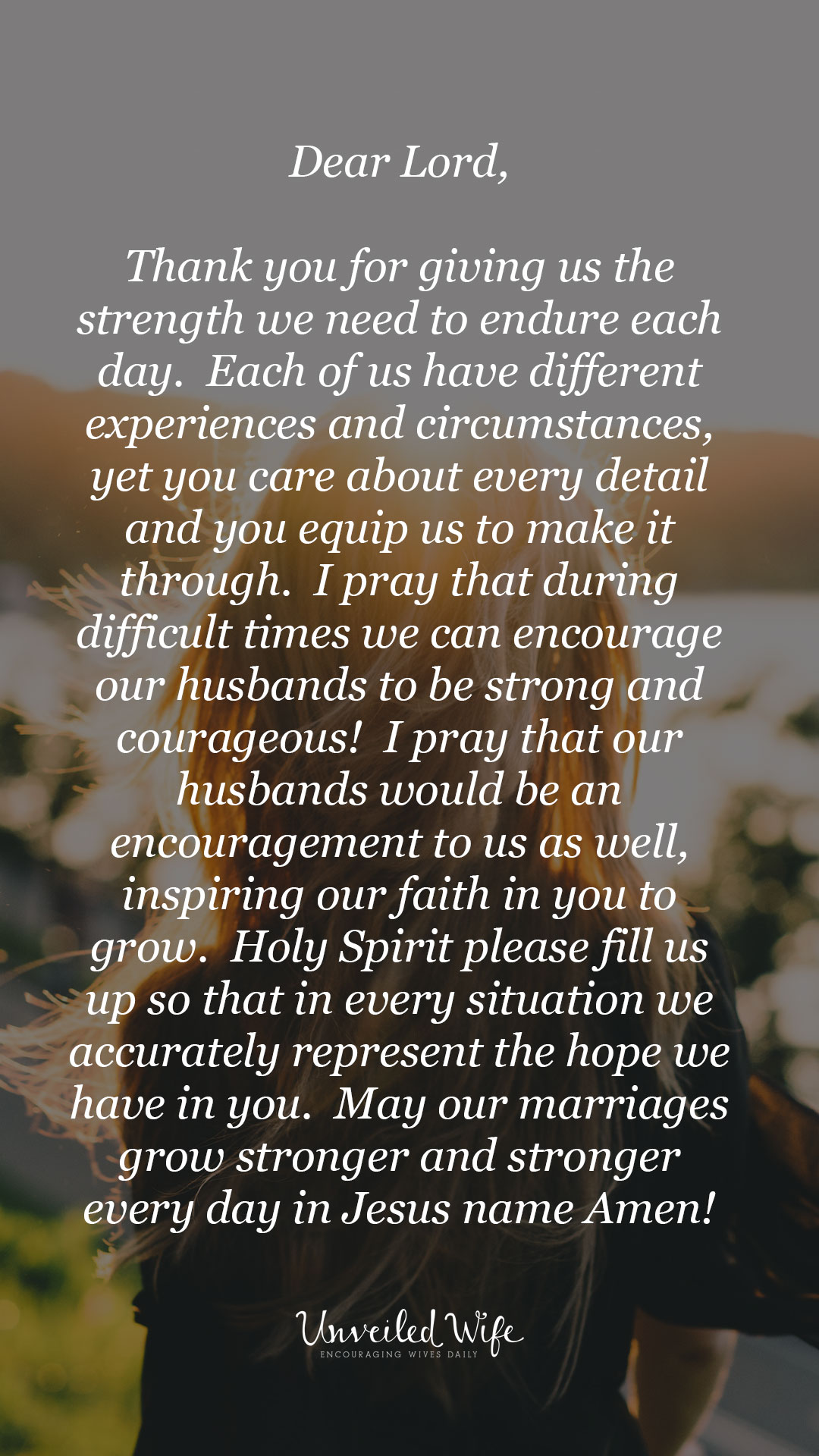 Prayer Of The Day - Being Strong & Courageous