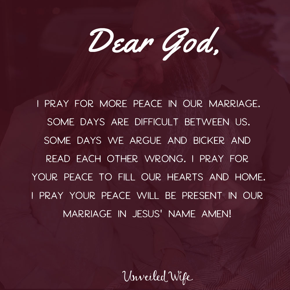 Prayer: Peace In Our Marriage