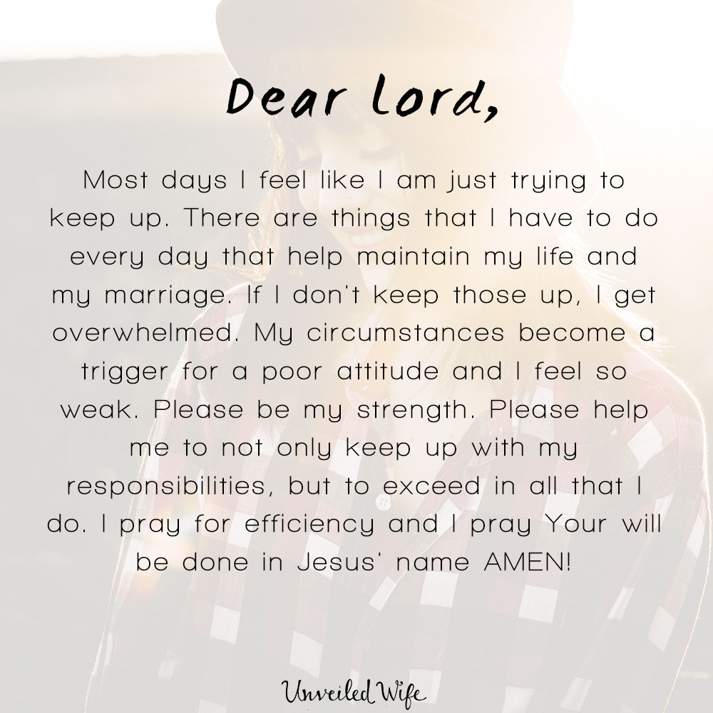 Prayer: Keeping Up
