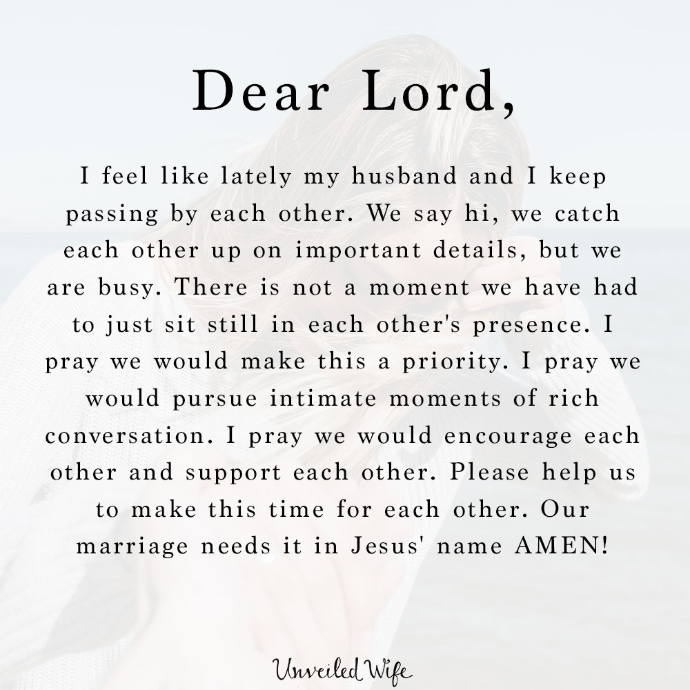 Prayer: Making Time For Each Other