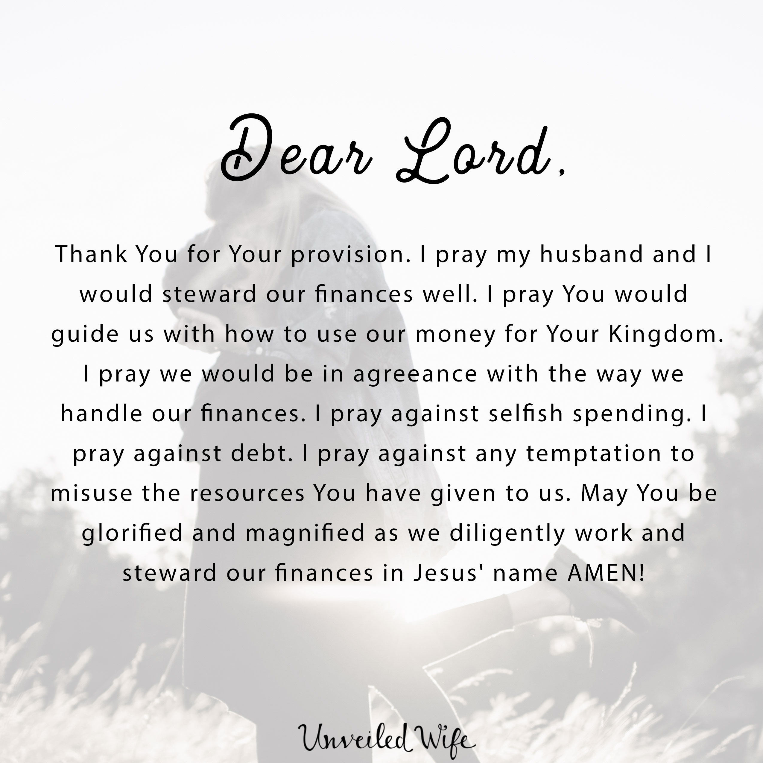 Prayer: Stewarding Finances