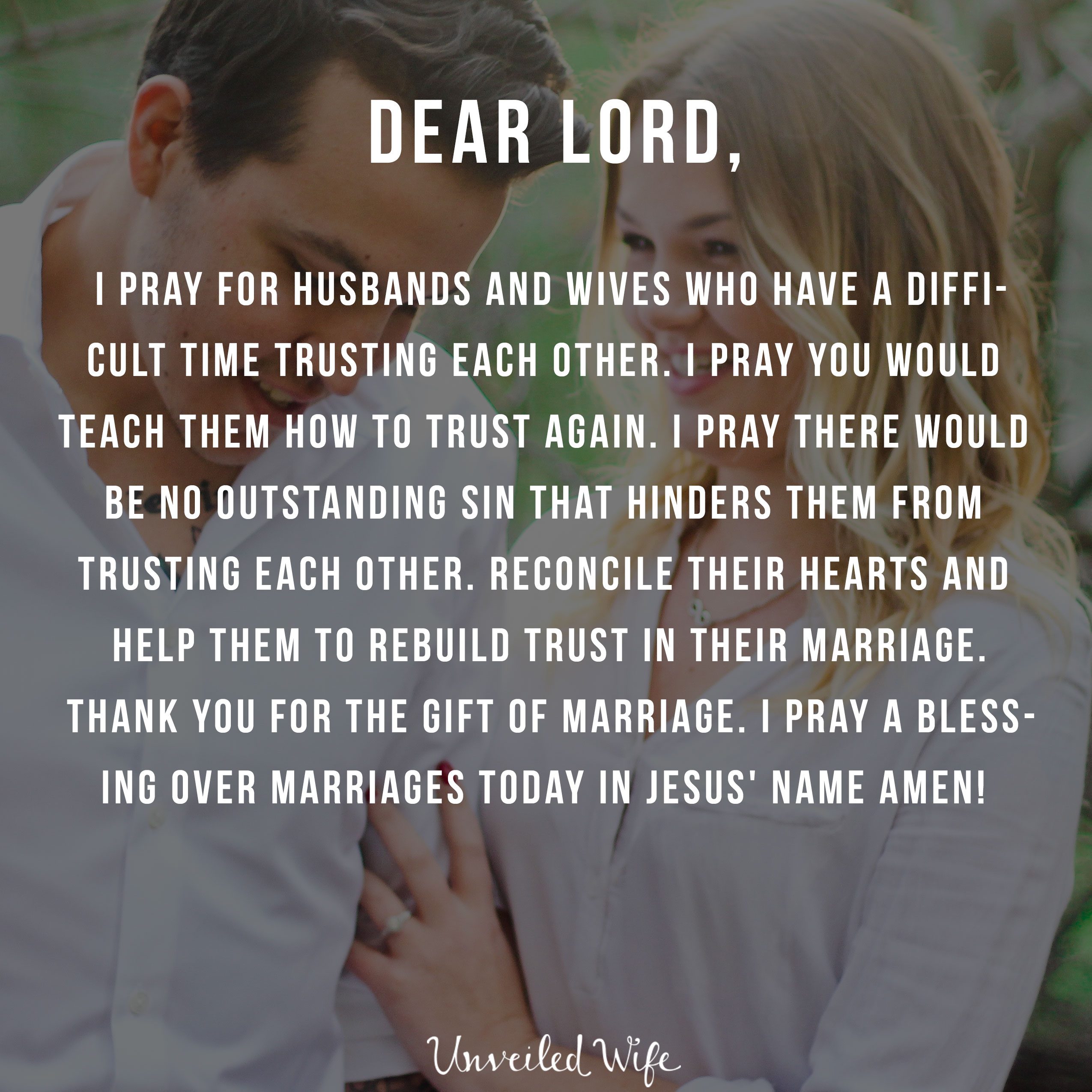 Prayer: Trusting Each Other