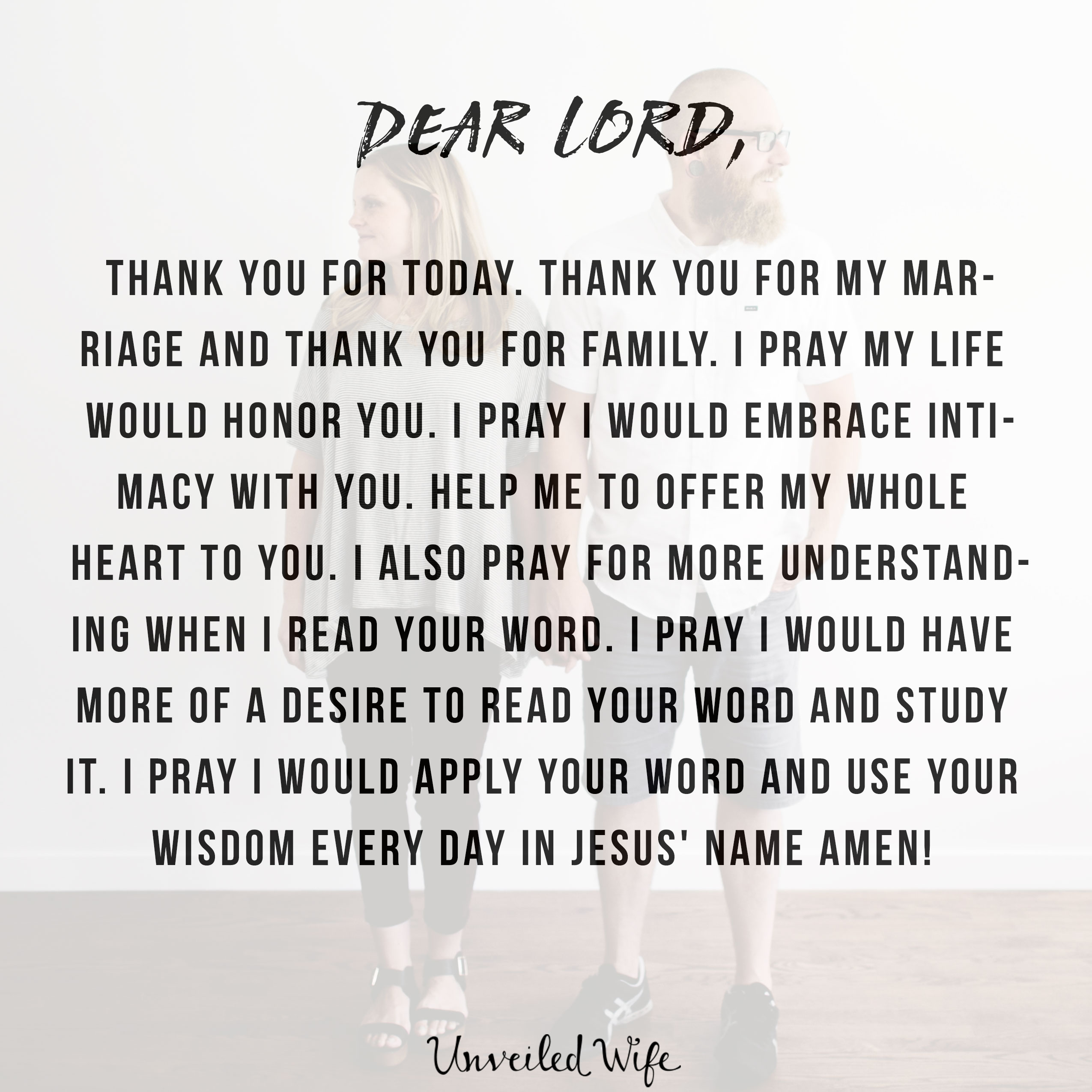 Prayer: More Of Your Word