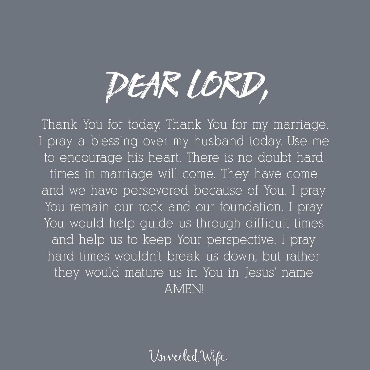 Prayer: Hard Times In Marriage