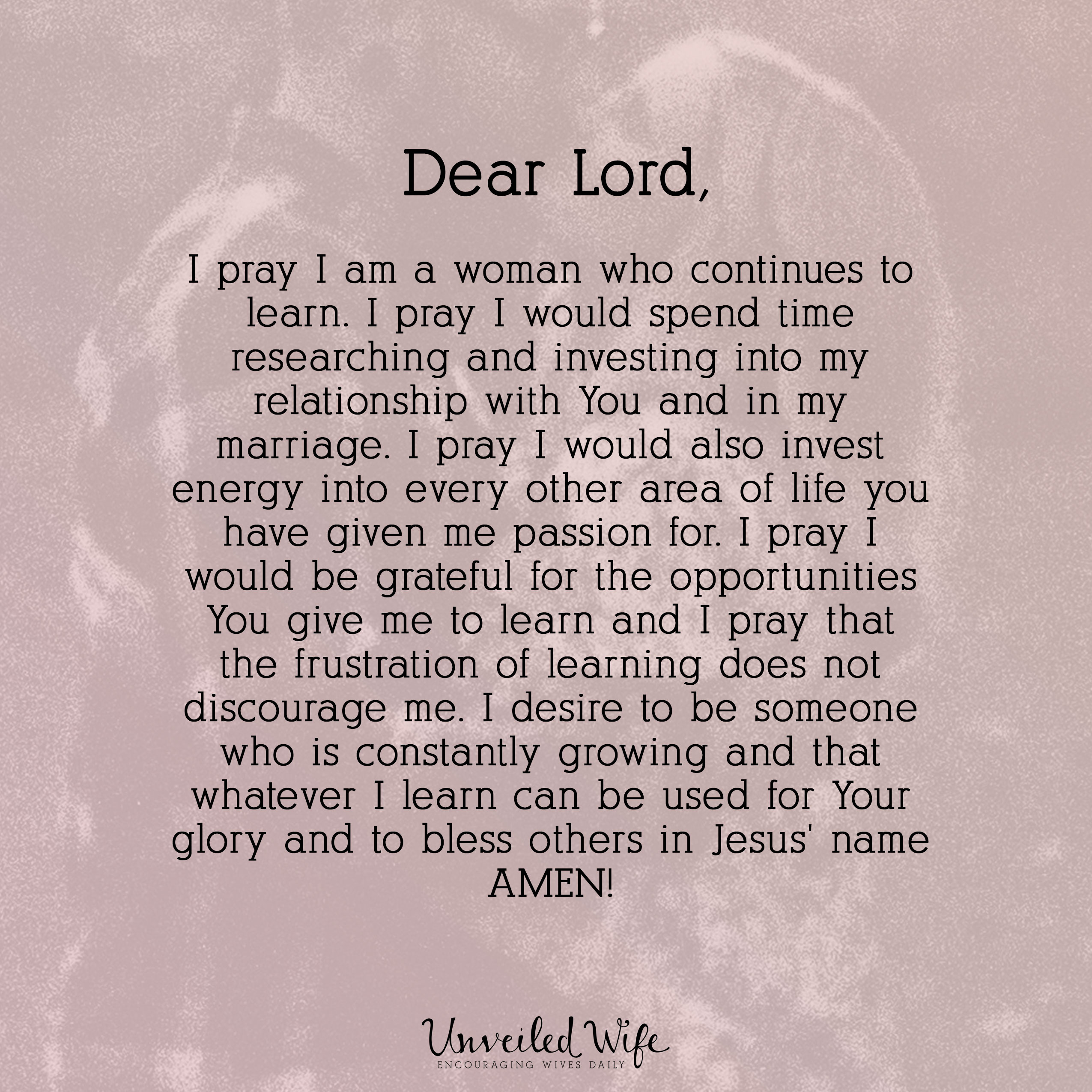 Prayer: Learning More