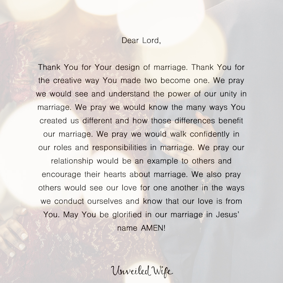 Prayer: God’s Design Of Marriage