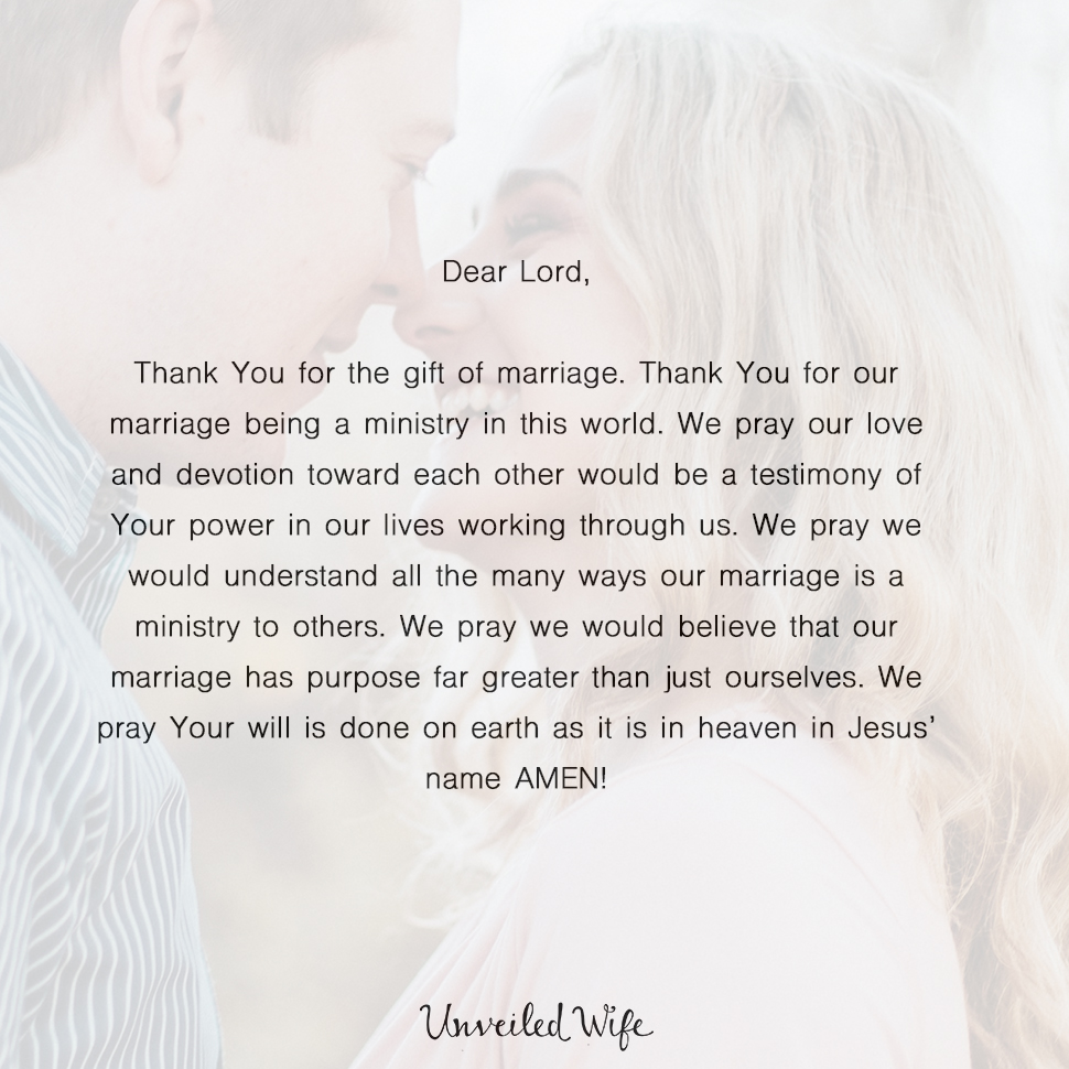 Prayer: Our Marriage Is A Ministry