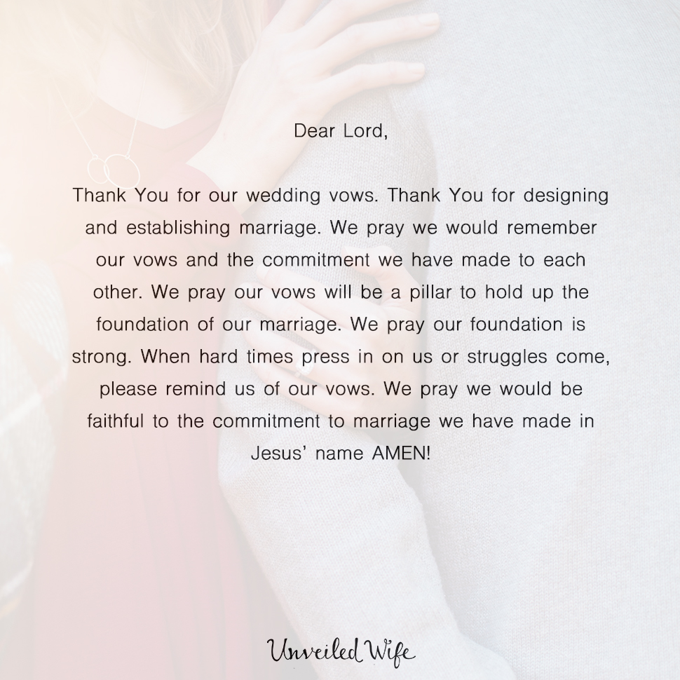 Prayer: Our Vows